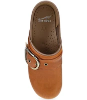 Dansko Pearson Leather Buckled Clogs