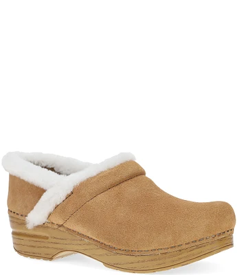 Dansko Professional Cozy Suede Shearling Clogs