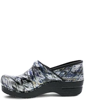 Dansko Professional Crisscross Print Patent Leather Slip-On Clogs