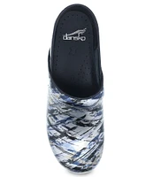 Dansko Professional Crisscross Print Patent Leather Slip-On Clogs