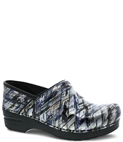 Dansko Professional Crisscross Print Patent Leather Slip-On Clogs