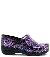 Dansko Professional Dotty Abstract Print Patent Leather Slip-On Clogs