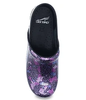 Dansko Professional Dotty Abstract Print Patent Leather Slip-On Clogs