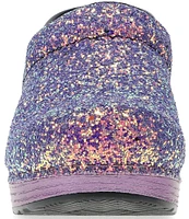 Dansko Professional Glitter Leather Clogs