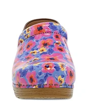 Dansko Professional Springtime Floral Print Patent Leather Clogs