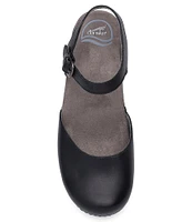 Dansko Sam Leather Ankle Strap Clogs