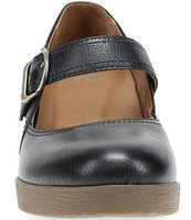 Dansko Sandy Waterprooof Leather Wedge Mary Janes