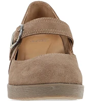 Dansko Sandy Waterprooof Suede Wedge Mary Janes Pumps