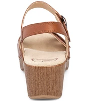 Dansko Season Leather Platform Clog Sandals