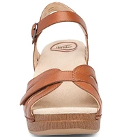 Dansko Season Leather Platform Clog Sandals