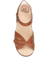 Dansko Season Leather Platform Clog Sandals