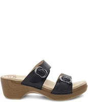 Dansko Sophie Leather Buckled Slides