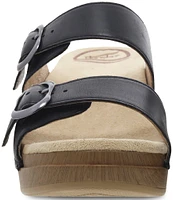 Dansko Sophie Leather Buckled Slides