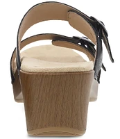 Dansko Sophie Buckle Leather Platform Slides