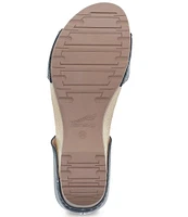 Dansko Tanya Burnished Leather Buckle Wedge Sandals