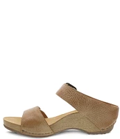 Dansko Tanya Burnished Leather Buckle Wedge Sandals