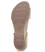 Dansko Tanya Burnished Leather Buckle Wedge Sandals