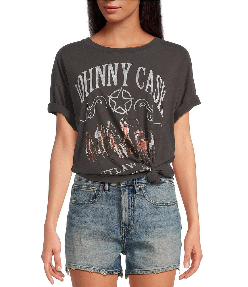 Daydreamer Johnny Cash Outlaw Country Crew Neck Short Sleeve Tee
