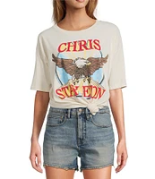 Daydreamer Knit Eagle Crew Neck Short Sleeve Tee