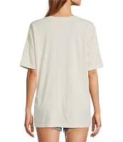 Daydreamer Knit Eagle Crew Neck Short Sleeve Tee
