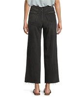 Daze Pleaser High Rise Wide Ankle Length Dark Denim Jeans