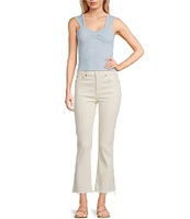 Daze Shy Girl High Rise Frayed Hem Denim Jeans