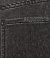 Daze The Knockout Distressed Frayed Hem High Rise Denim Shorts