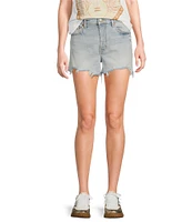 Daze Troublemaker Distressed High Rise Shorts