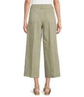 Dear John Audrey Stretch Denim Drawstring High Rise Cropped Wide Leg Jeans