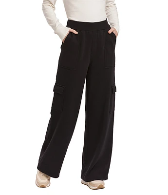 Dear John Becca Cargo Pocket High-Rise Wide-Leg Sweatpant