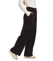 Dear John Becca Cargo Pocket High-Rise Wide-Leg Sweatpant