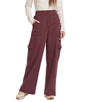 Dear John Becca Cargo Pocket High-Rise Wide-Leg Sweatpant