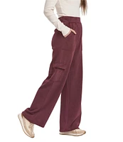 Dear John Becca Cargo Pocket High-Rise Wide-Leg Sweatpant