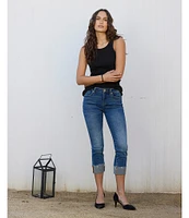 Dear John Blaire Cuffed Mid Rise Slim Straight Ankle Jeans