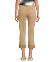 Dear John Blaire Twill Mid Rise Slim Straight Cuffed Jeans