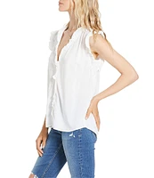 Dear John Ellie Sleeveless V-Neck Ruffle Blouse