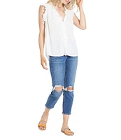 Dear John Ellie Sleeveless V-Neck Ruffle Blouse