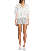 Dear John Hampton Stretch Twill Mid Rise Flat Front Shorts