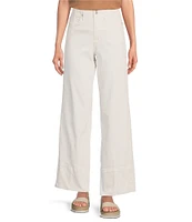 Dear John Holly Stretch Denim High Rise Double Button Wide Leg Jeans
