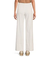 Dear John Holly Stretch Denim High Rise Double Button Wide Leg Jeans