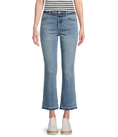 Dear John Jeanne Stretch Denim High Rise Flare Leg Cropped Jeans