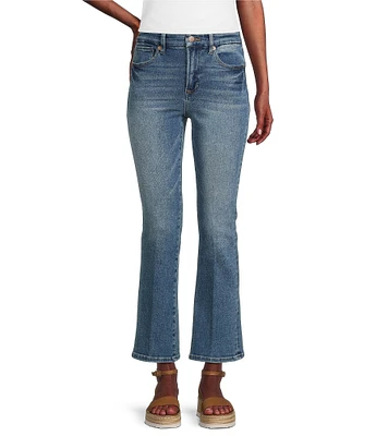 Dear John Jeanne Stretch Denim High Rise Kick Flare Cropped Jeans