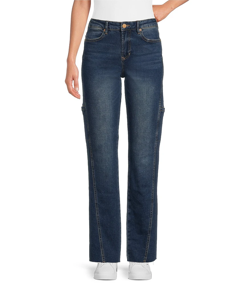 Dear John Jodi Full Length Straight Leg Forward Seam Patch Pocket Jean