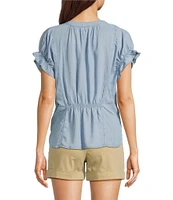 Dear John Julia V-Neck Cap Sleeve Blouse