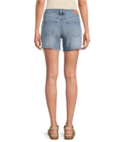 Dear John Julian Stretch Denim Frayed Hem Shorts