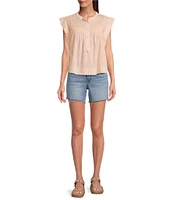 Dear John Julian Stretch Denim Frayed Hem Shorts