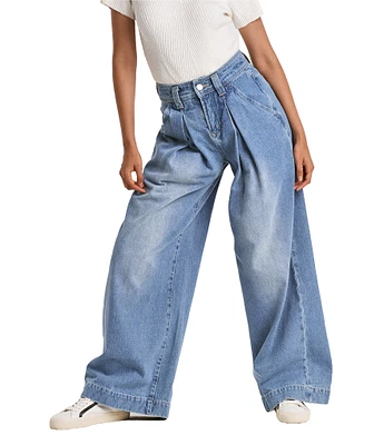 Dear John Lanee High Rise Wide Leg Pleated Jeans