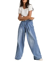 Dear John Lanee High Rise Wide Leg Pleated Jeans