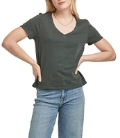 Dear John Madelyn V-Neck Short Sleeve Slim Fitting T-shirt