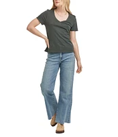 Dear John Madelyn V-Neck Short Sleeve Slim Fitting T-shirt